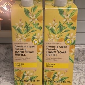 Bath & Body Works Kitchen Lemon Foaming Hand Soap Refill - Set Of Two 32 Oz